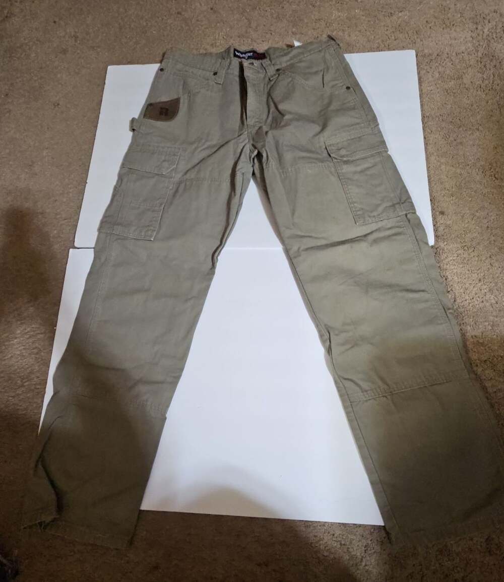Wrangler Riggs Workwear Ripstop Ranger Pants Size 34x32 Khaki Cargo